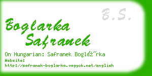 boglarka safranek business card